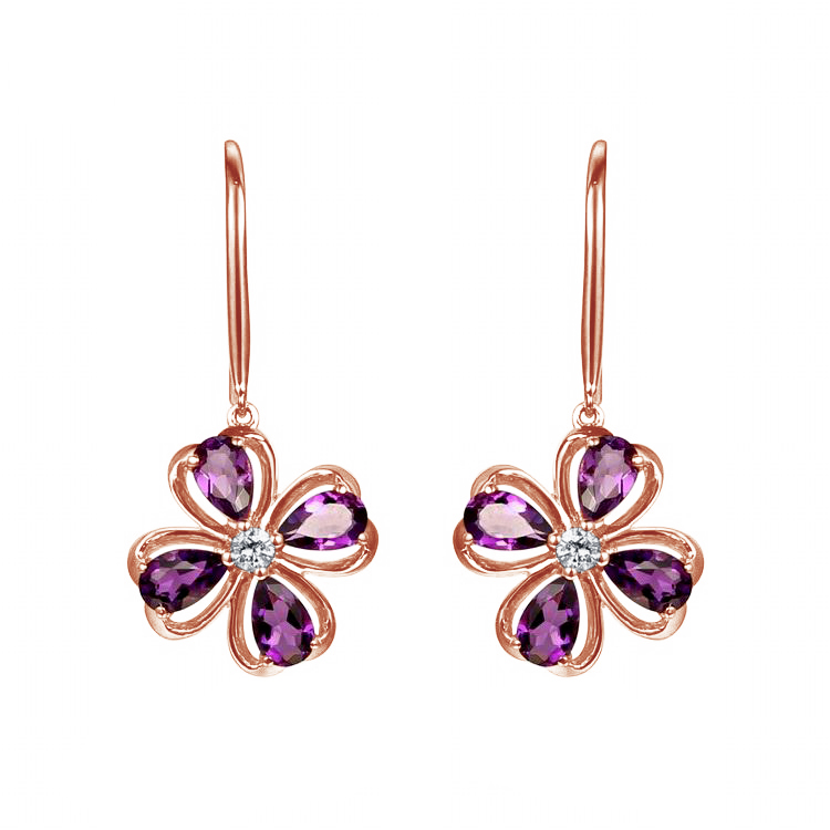 Ametystové náušnice Elyte