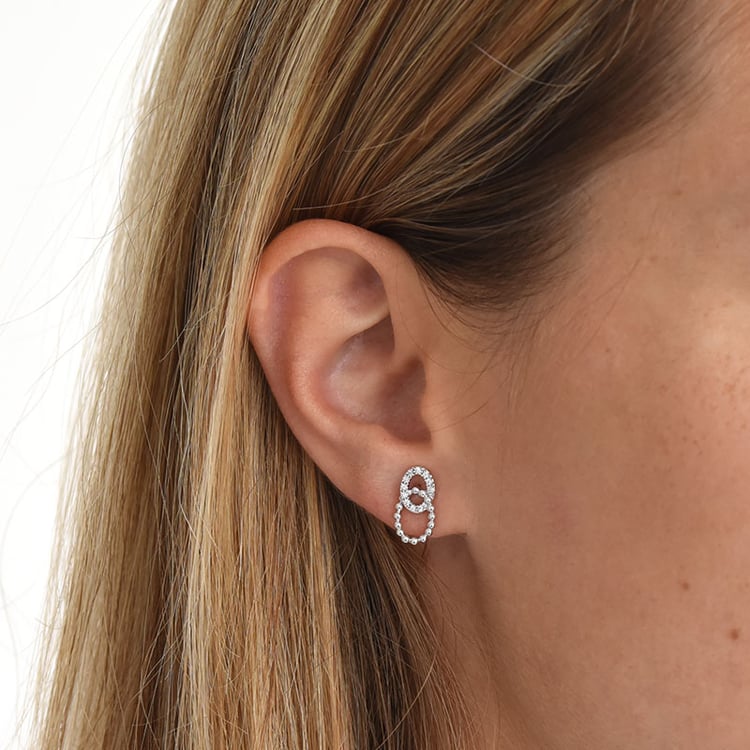 Náušnice s diamanty ze zlata 85733