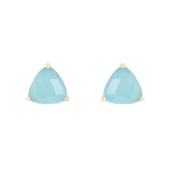 Stříbrné náušnice s chalcedony Nellie