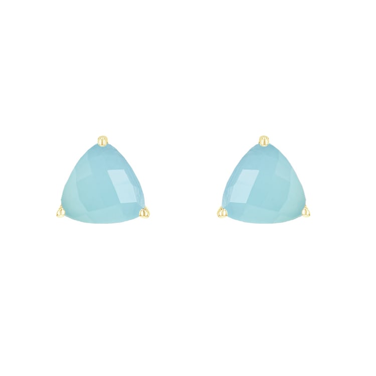 Stříbrné náušnice s chalcedony Nellie