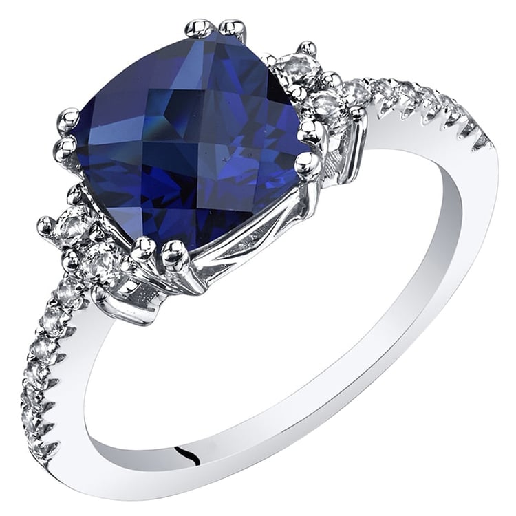 Safír ve zlatém prstenu s topazy Katsuo