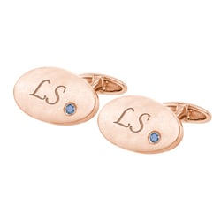 Zlaté manžetové knoflíčky s gravírem a diamanty Furud