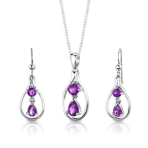 Stříbrná kolekce s ametysty