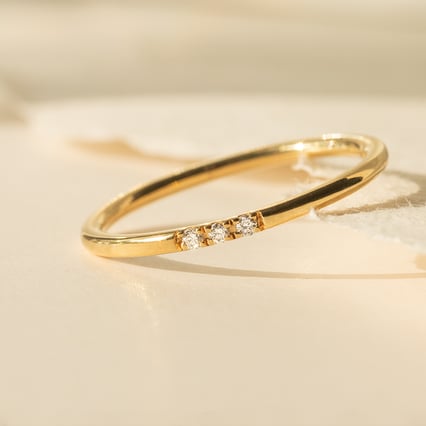 Prsten se třemi lab-grown diamanty Sia