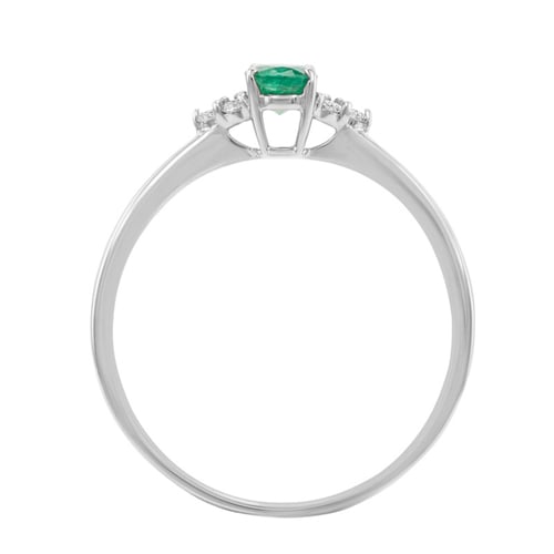 Zásnubní prsten se smaragdem a diamanty Sheldo