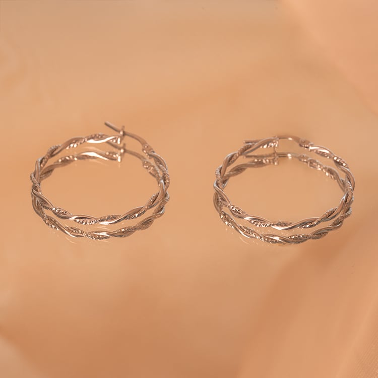 Kruhové náušnice ze stříbra Kenan 99138