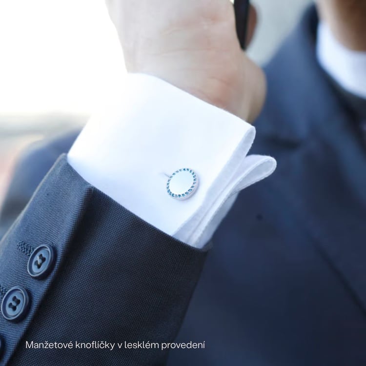 Platinové manžetové knoflíčky s diamanty 165839