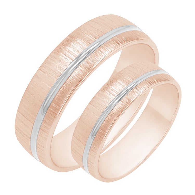 Snubní prsteny z růžového zlata 80406