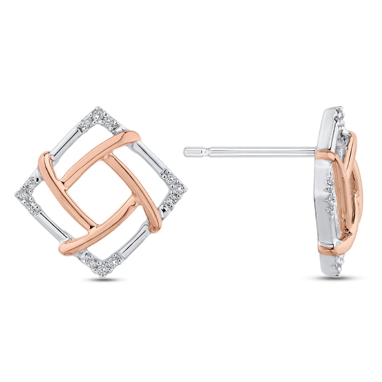 Zlaté náušnice s diamanty 50133