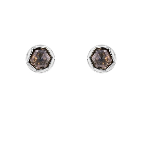 Minimalistické náušnice se salt and pepper diamanty Shyla
