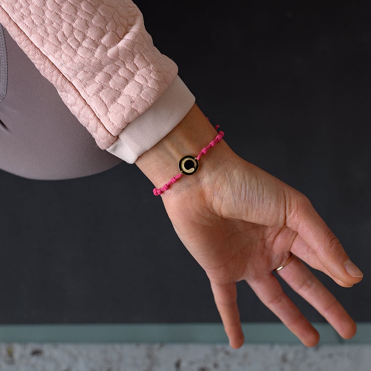 Šňůrkový jóga náramek se symbolem Enso 134179