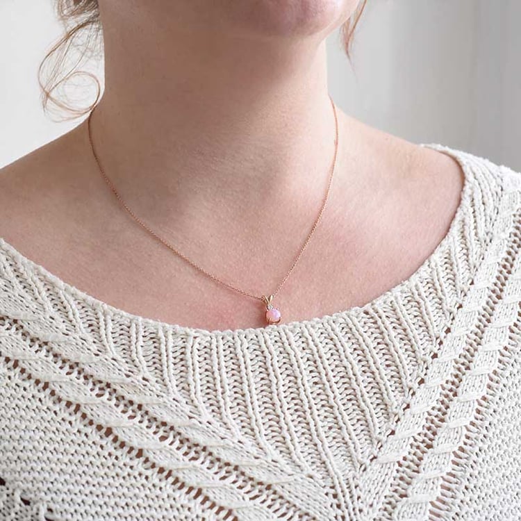 Zlatý přívěsek s opálem a diamantem 94016