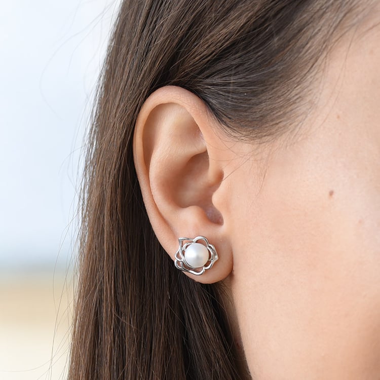 Stříbrné náušnice 78052