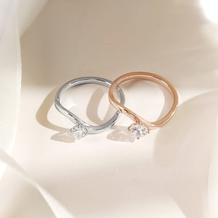 Atypický zásnubní prsten s lab-grown diamantem Livia