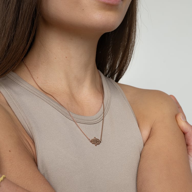 Jóga náhrdelník se symbolem Hamsa 134344