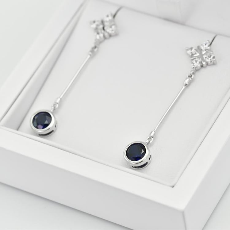 Safírové náušnice 21192