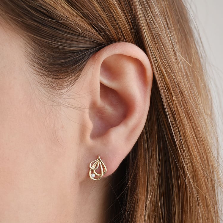 Náušnice s jiskřivými diamanty 81611