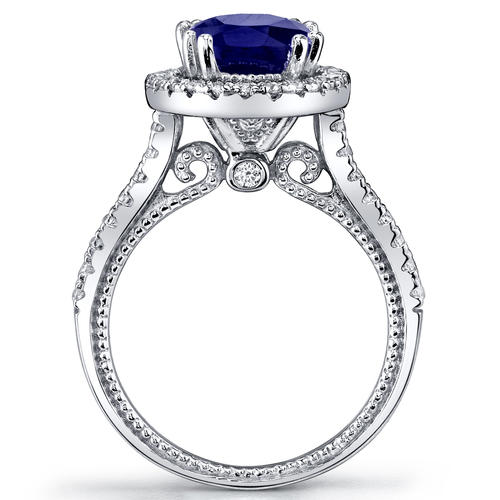 Safírový prsten ze stříbra 12112