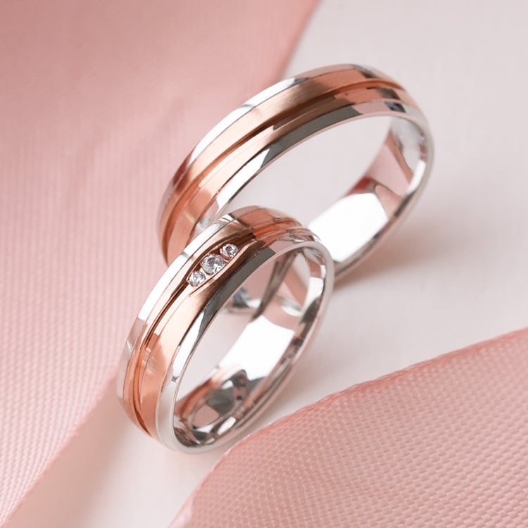 Decentní snubní prsteny ze zlata 77283