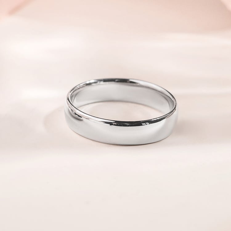 Snubní prsteny s půlkulatým profilem z bílého zlata Ebie 157060