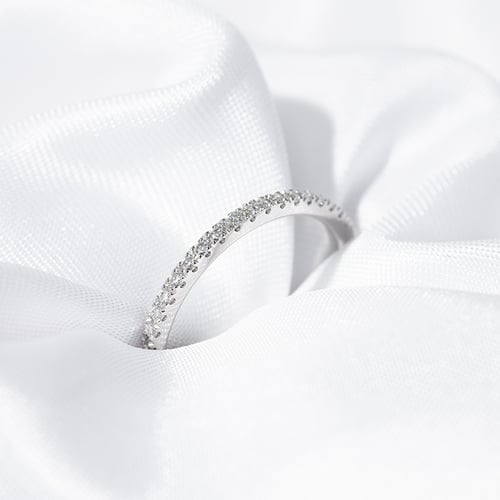 Eternity prsten ze zlata s 1.25 mm lab-grown diamanty Adva