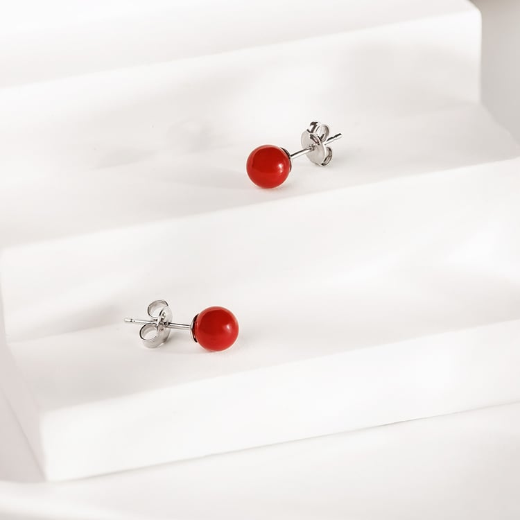 Minimalistické náušnice s korály 158388