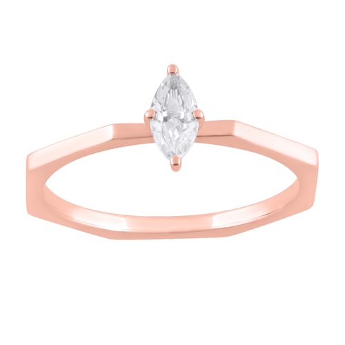 Zlatý prsten s lab-grown diamantem Julia