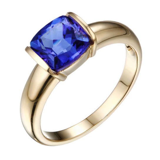 Zlatý tanzanitový prsten Jamirah