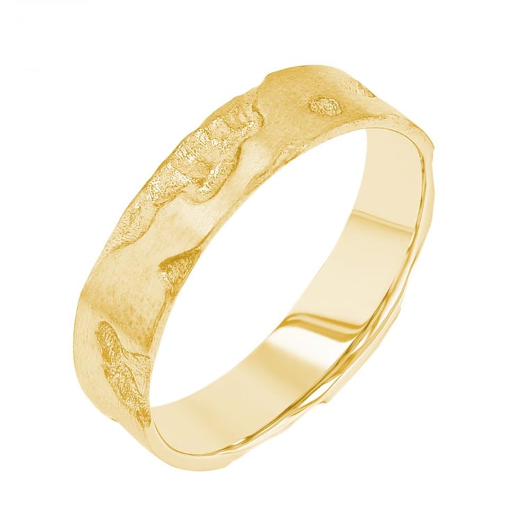 Snubní prsteny s ručně rytým povrchem Cley 156439