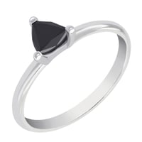 Zlatý prsten s černým trillion diamantem Valla