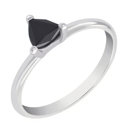 Zlatý prsten s černým trillion diamantem Valla