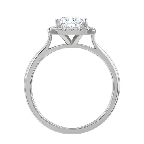 Zásnubní prsten z platiny s emerald moissanitem Valma