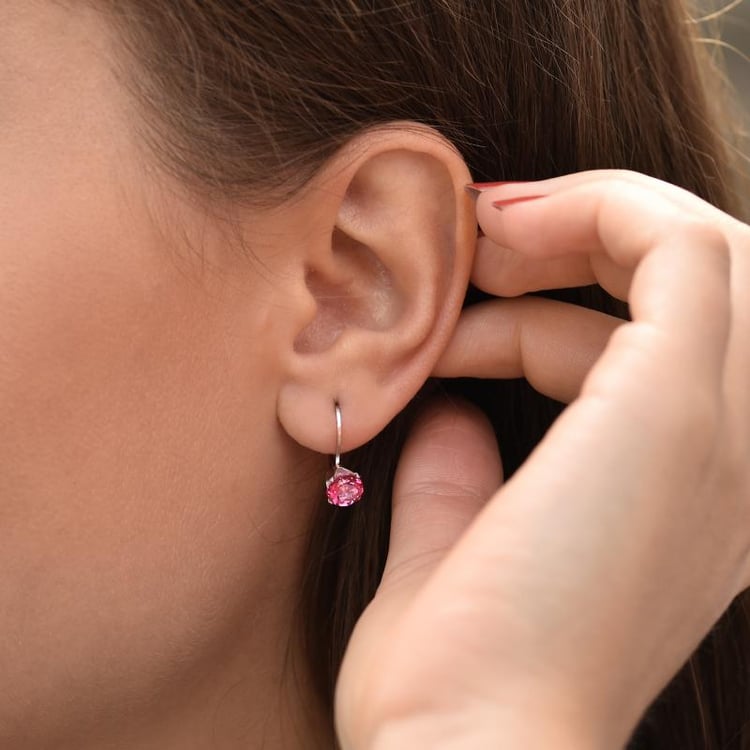 Stříbrné visací náušnice 35266