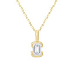 Minimalistický přívěsek ze zlata s emerald diamantem Lias