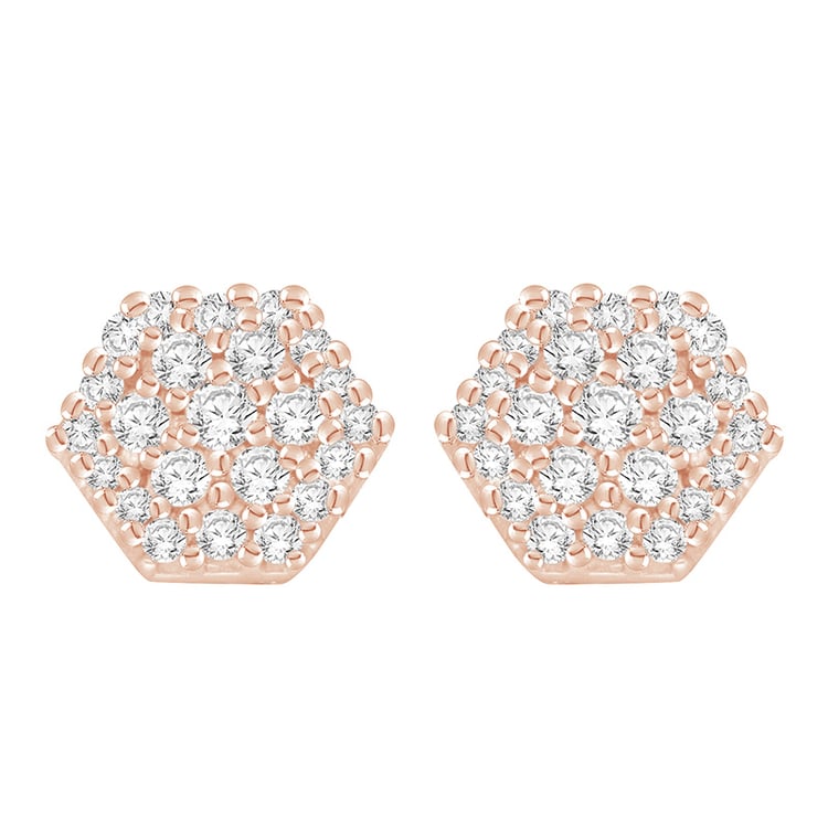 Náušnice z růžového zlata 95027