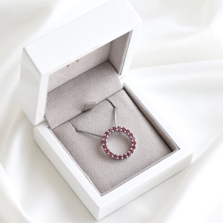 Karma přívěsek s rhodolit granátem ze stříbra 79133