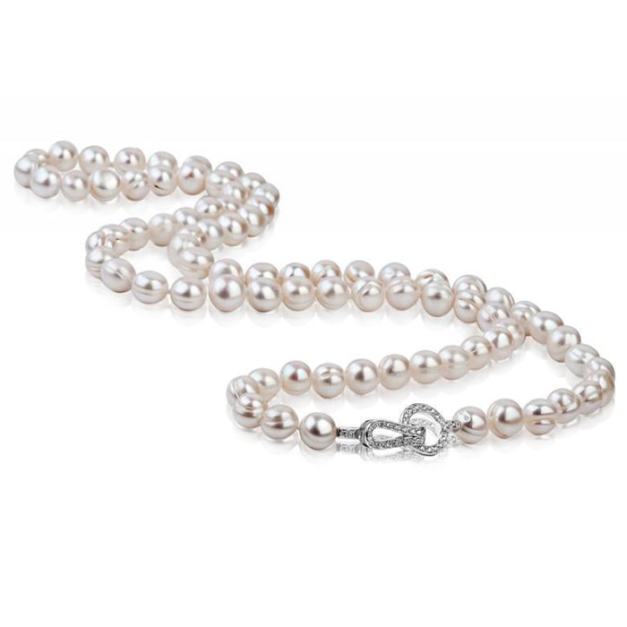 Stříbrný perlový náhrdelník Elva