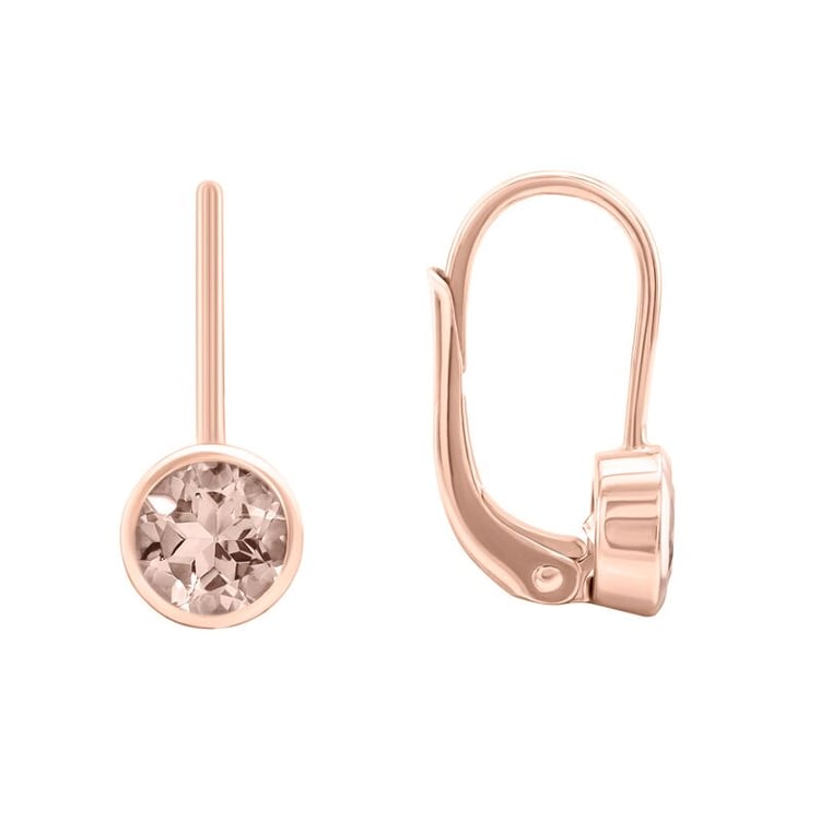 Morganitové zlaté visací náušnice 43561
