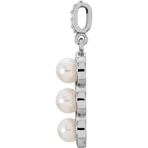 Perlový zlatý náhrdelník s diamanty 4783