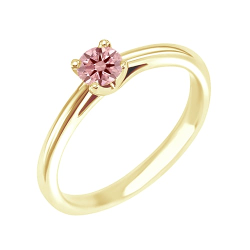 Zásnubní prsten s certifikovaným fancy pink lab-grown diamantem Katya