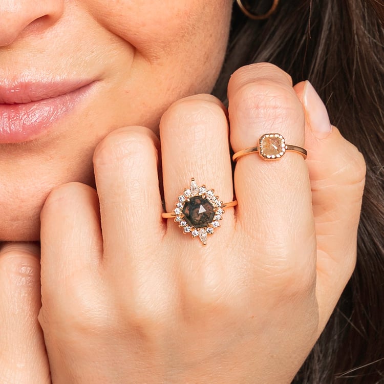 Prsten se salt and pepper diamantem Tazia 118285