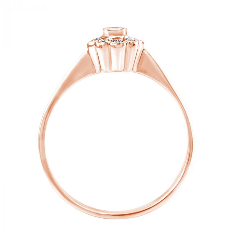 Zlatý prsten s diamanty 23358