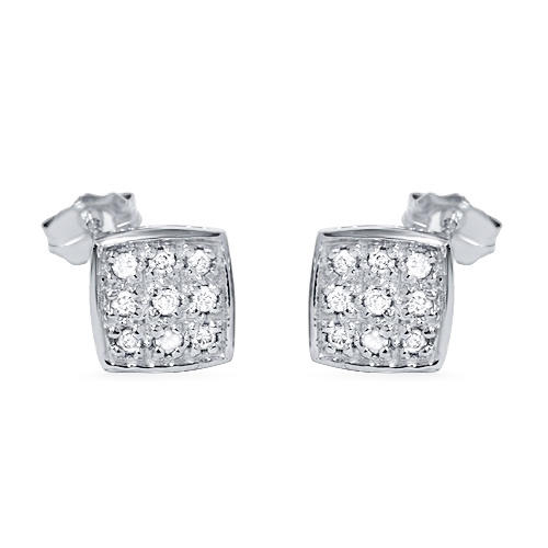 Diamantové náušnice z bílého zlata