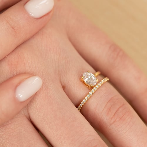 Atypický zásnubní prsten s lab-grown diamanty Lori