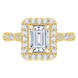 Zásnubní prsten s emerald diamantem Bina