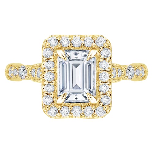 Zásnubní prsten s emerald diamantem Bina
