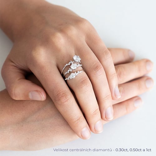 Set prstenů s možností výběru diamantu Carina