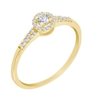 Halo prsten s diamanty Mourise