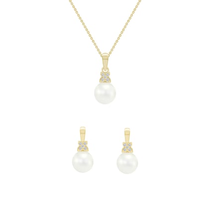 Zlatá perlová kolekce šperků Mauricia