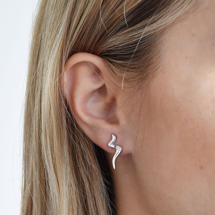 Stříbrné náušnice s diamanty 86178